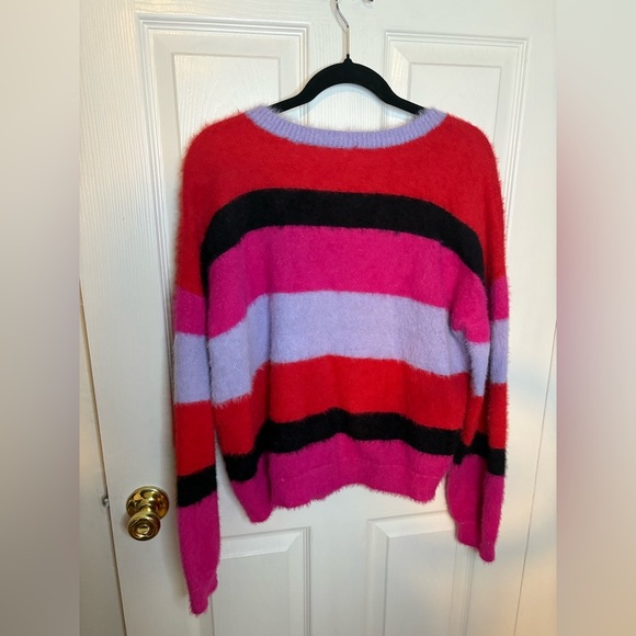 House of Harlow 1960 x REVOLVE Koons Sweater – Size L | Red, Hot Pink & Purple - Picture 7 of 10